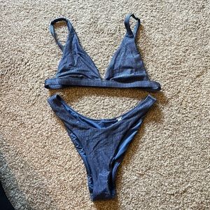 Blue Metallic Bikini